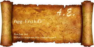Agg Enikő névjegykártya